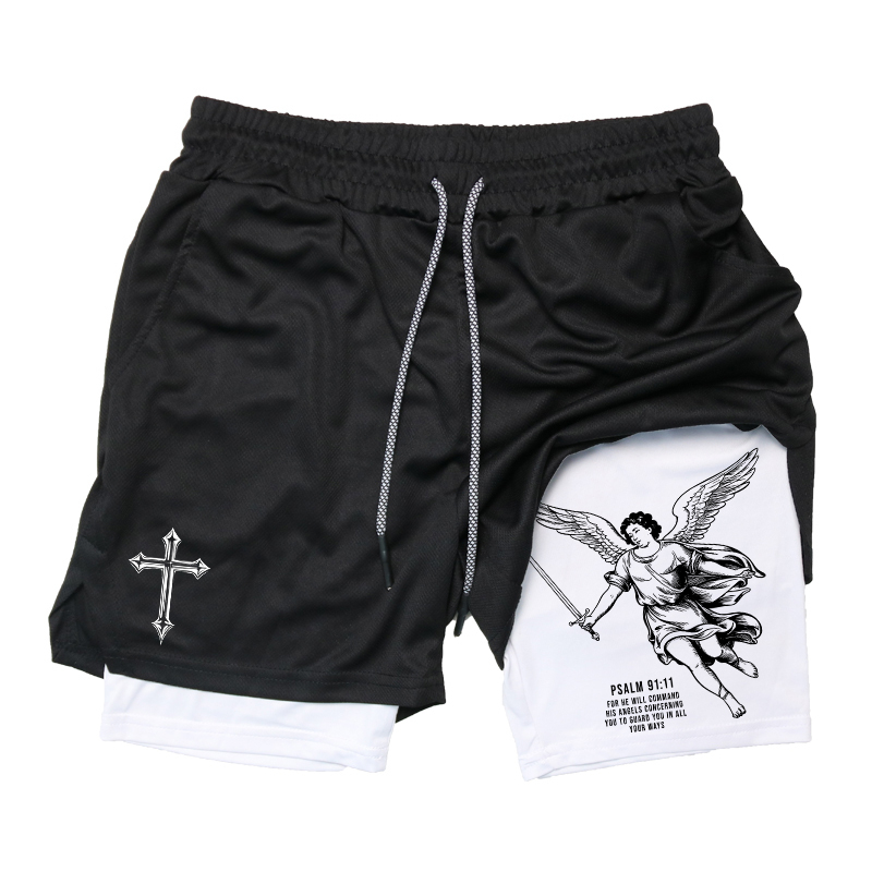 Crossfit Gym - Shorts de sport 2-en-1 Angel Cross