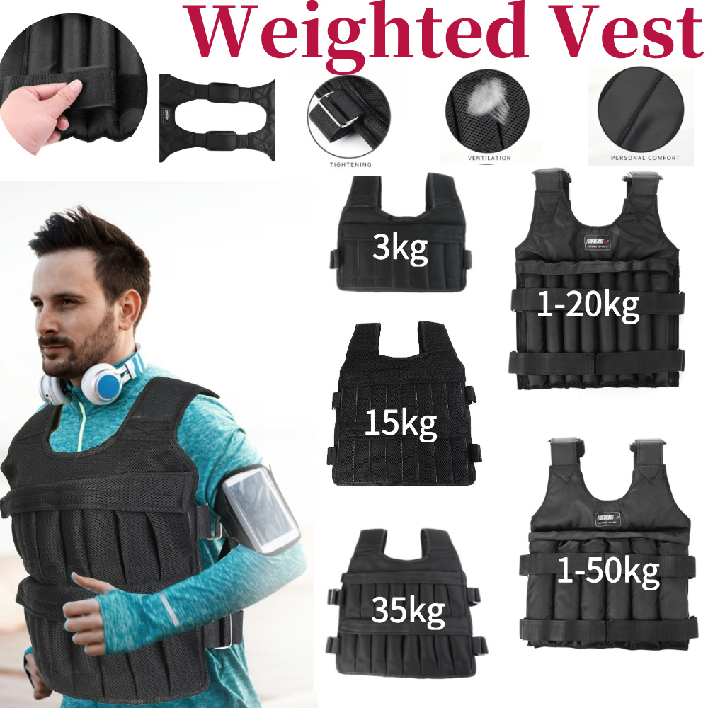 Crossfit Weight Vest - Gilet de musculation réglable 3/15/35 kg