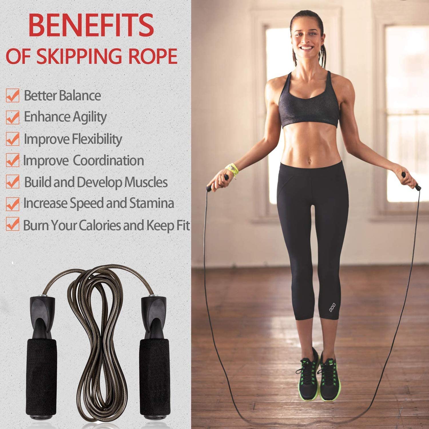 Corde à sauter professionnelle - Crossfit No Equipment Workouts avis et prix